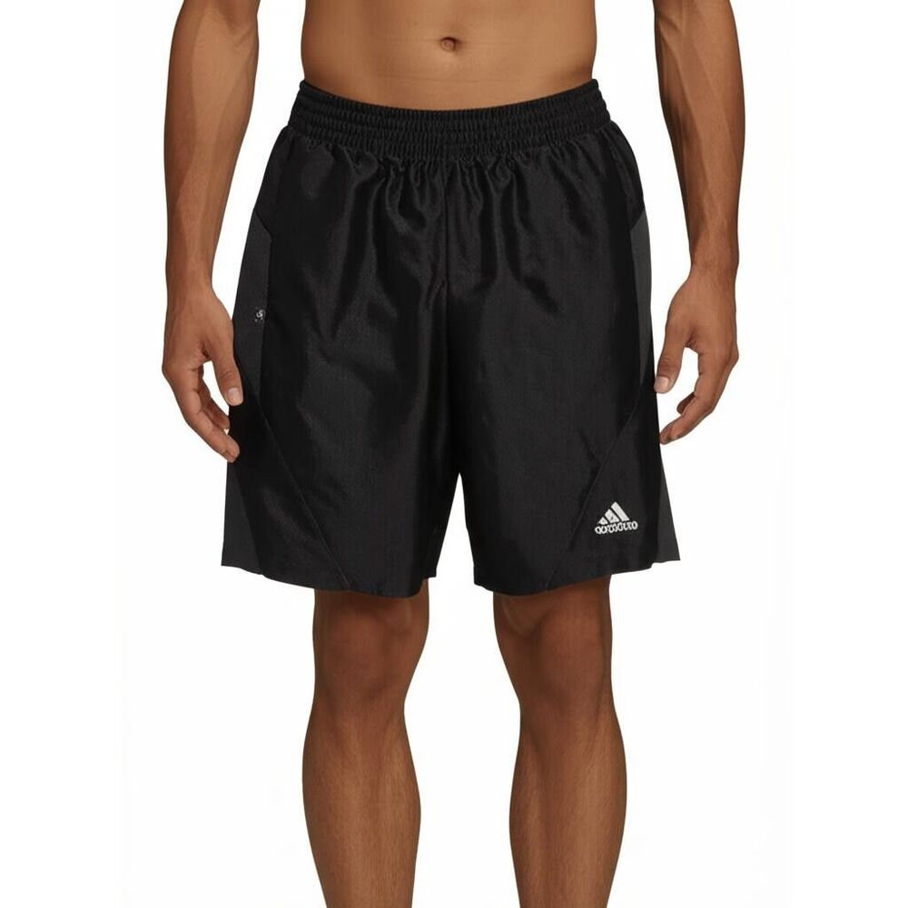 Adidas Vintage Super Rare Dazzle Spider Basketball Shorts Shiny Black Medium